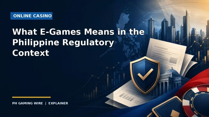 What E-Games Means in the Philippine Regulatory Context — PH Gaming Wire