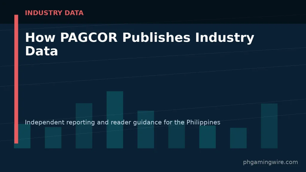How PAGCOR Publishes Industry Data — PH Gaming Wire editorial graphic