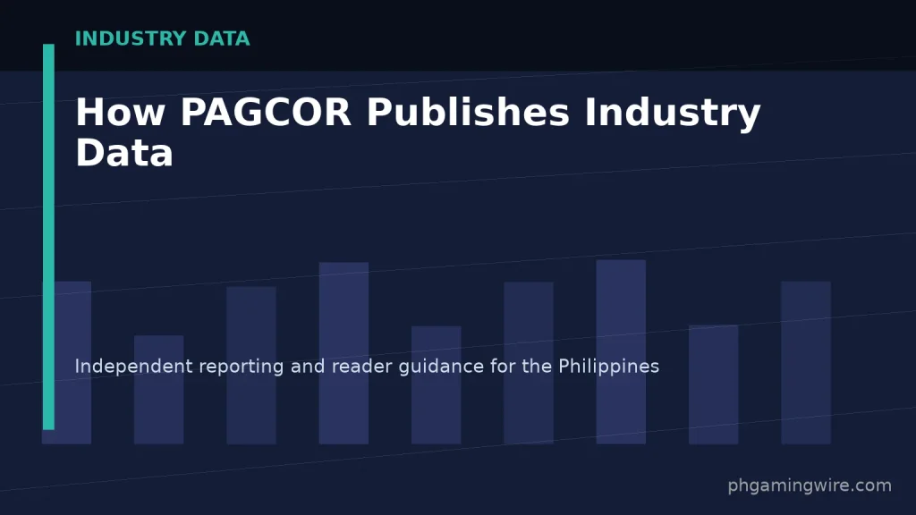 How PAGCOR Publishes Industry Data — PH Gaming Wire editorial graphic