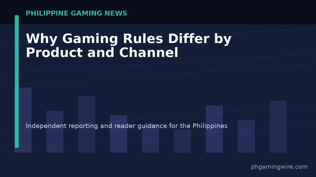 Why Gaming Rules Differ by Product and Channel — PH Gaming Wire editorial graphic