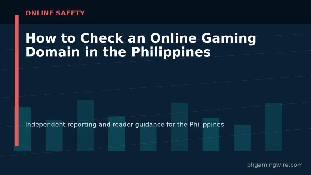 How to Check an Online Gaming Domain in the Philippines — PH Gaming Wire editorial graphic