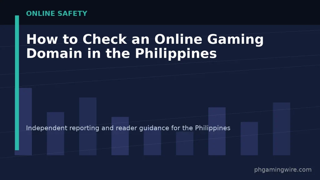 How to Check an Online Gaming Domain in the Philippines — PH Gaming Wire editorial graphic