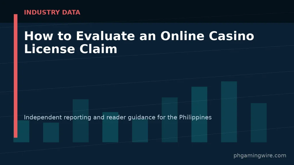 How to Evaluate an Online Casino License Claim — PH Gaming Wire editorial graphic