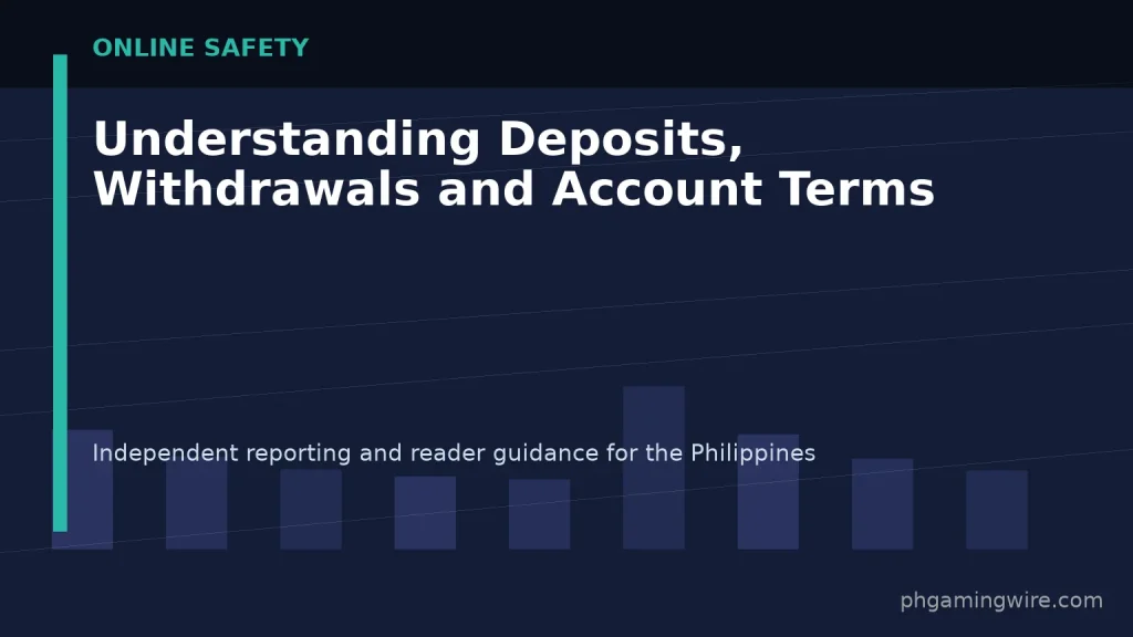 Understanding Deposits, Withdrawals and Account Terms — PH Gaming Wire editorial graphic