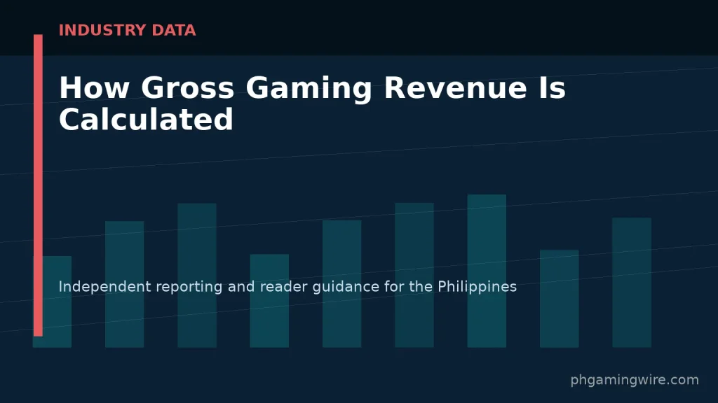 How Gross Gaming Revenue Is Calculated — PH Gaming Wire editorial graphic