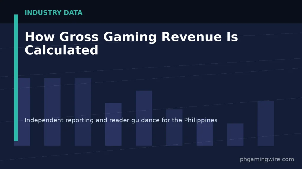 How Gross Gaming Revenue Is Calculated — PH Gaming Wire editorial graphic