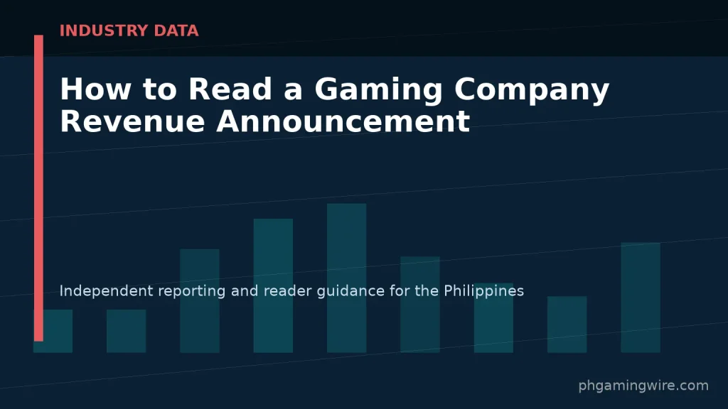How to Read a Gaming Company Revenue Announcement — PH Gaming Wire editorial graphic