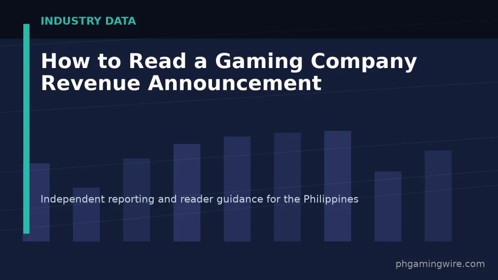 How to Read a Gaming Company Revenue Announcement — PH Gaming Wire editorial graphic