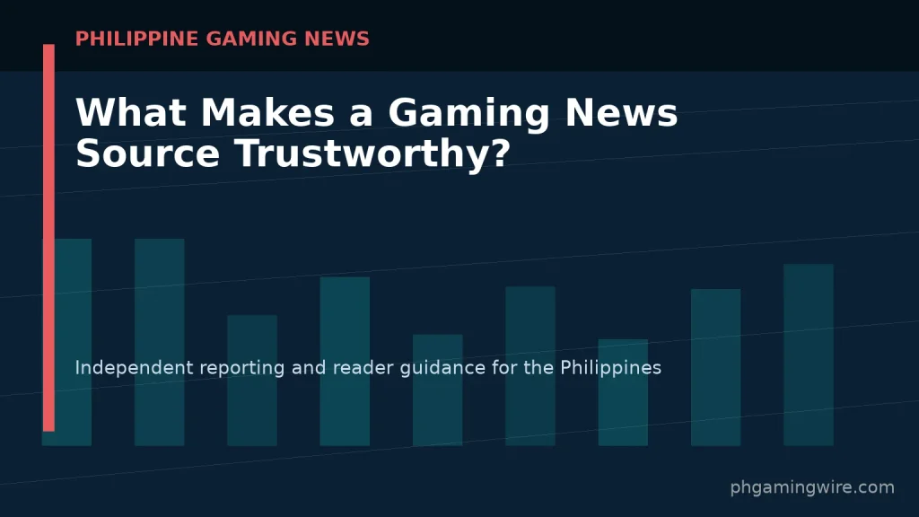 What Makes a Gaming News Source Trustworthy? — PH Gaming Wire editorial graphic