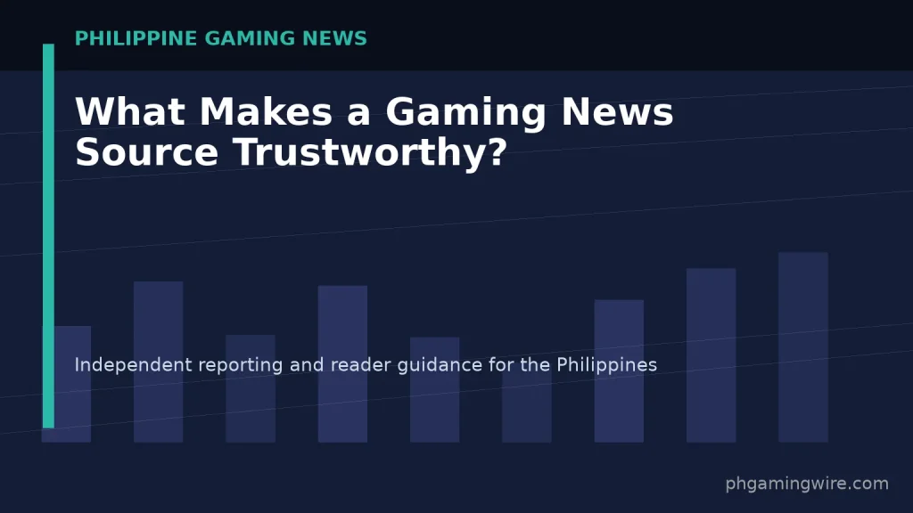 What Makes a Gaming News Source Trustworthy? — PH Gaming Wire editorial graphic
