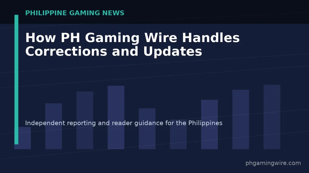 How PH Gaming Wire Handles Corrections and Updates — PH Gaming Wire editorial graphic