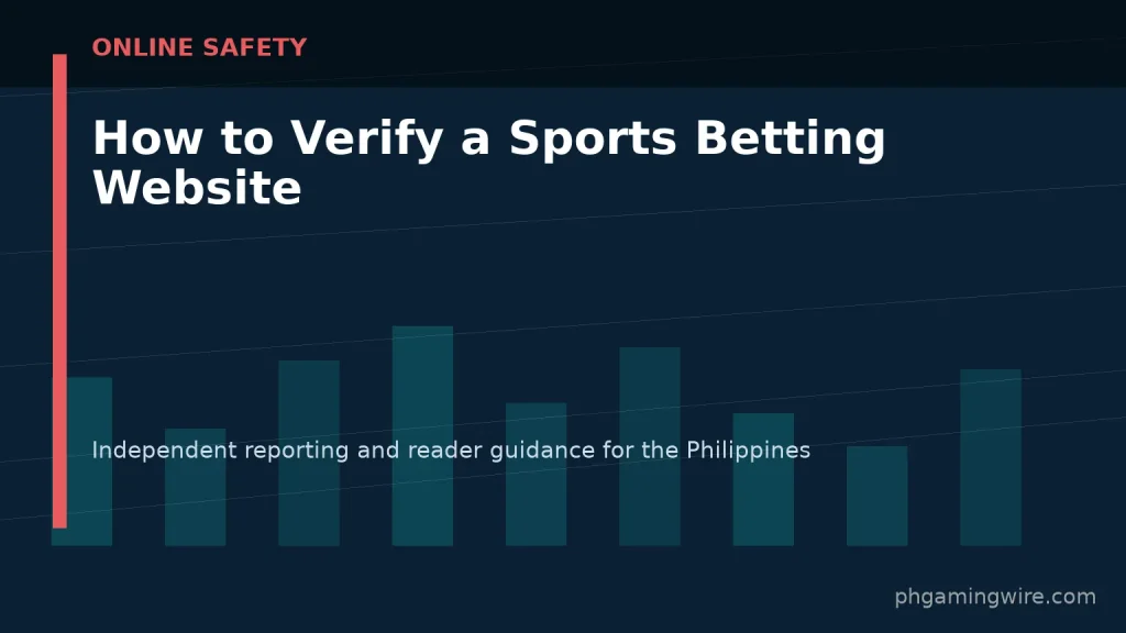 How to Verify a Sports Betting Website — PH Gaming Wire editorial graphic