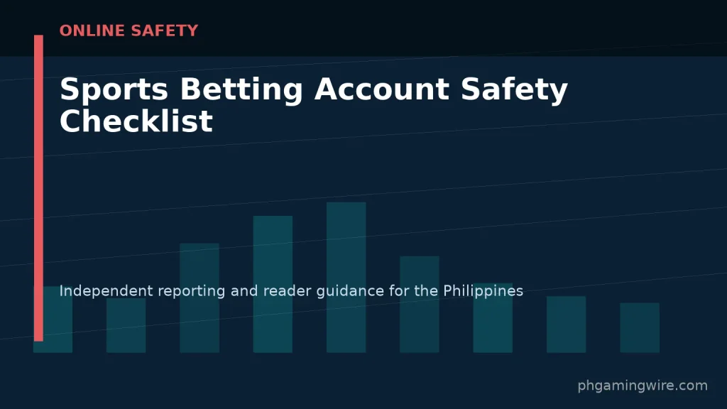 Sports Betting Account Safety Checklist — PH Gaming Wire editorial graphic
