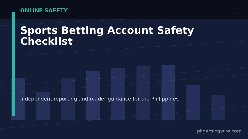 Sports Betting Account Safety Checklist — PH Gaming Wire editorial graphic