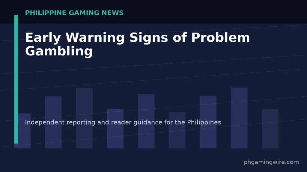 Early Warning Signs of Problem Gambling — PH Gaming Wire editorial graphic