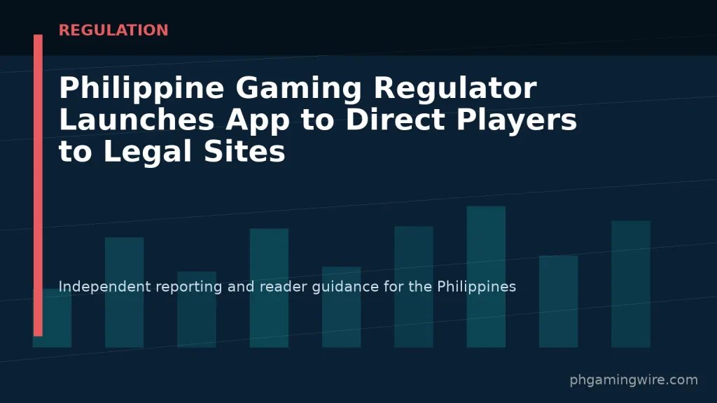 Philippine Gaming Regulator Launches App to Direct Players to Legal Sites — PH Gaming Wire editorial graphic
