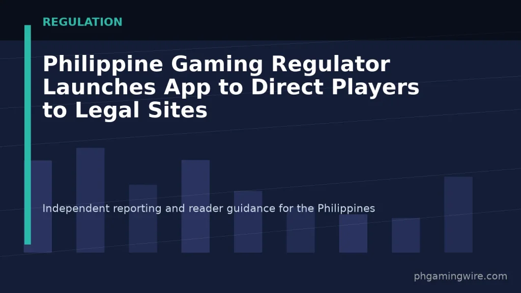 Philippine Gaming Regulator Launches App to Direct Players to Legal Sites — PH Gaming Wire editorial graphic