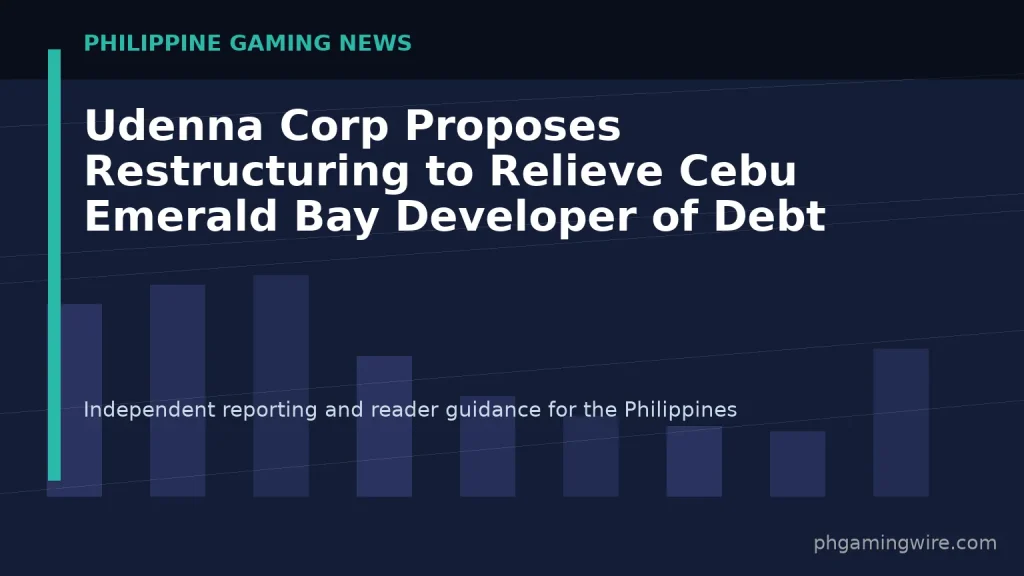 Udenna Corp Proposes Restructuring to Relieve Cebu Emerald Bay Developer of Debt — PH Gaming Wire editorial graphic