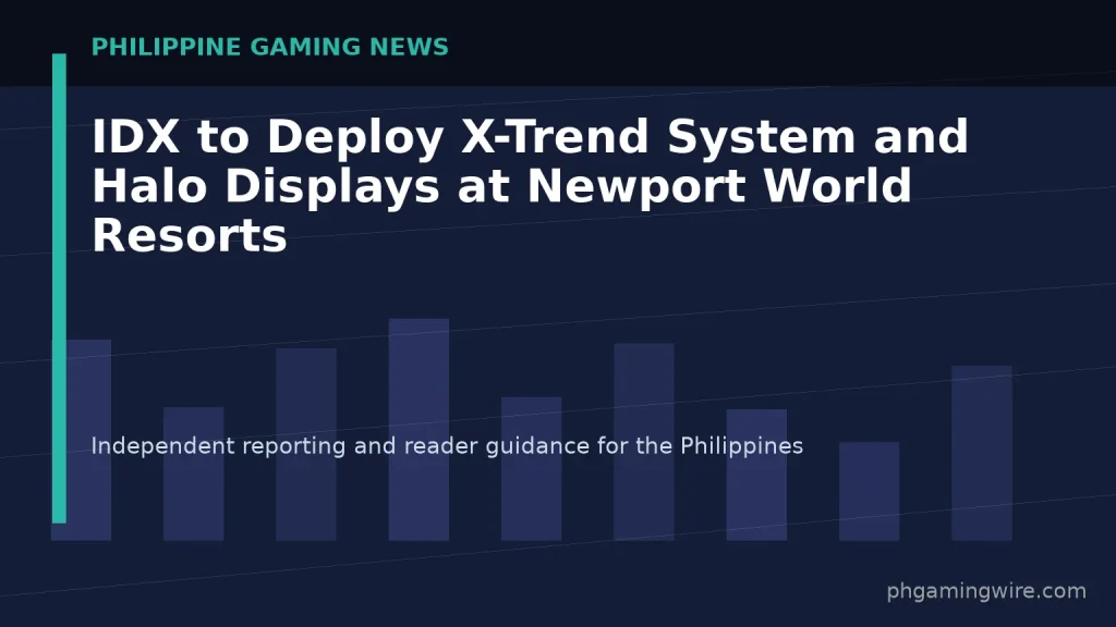 IDX to Deploy X-Trend System and Halo Displays at Newport World Resorts — PH Gaming Wire editorial graphic