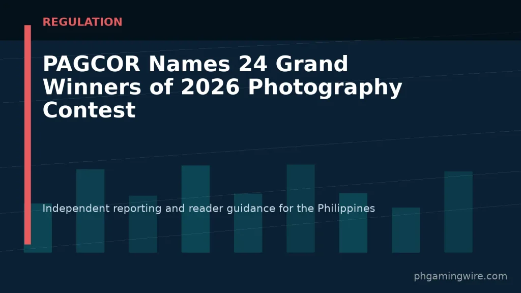 PAGCOR Names 24 Grand Winners of 2026 Photography Contest — PH Gaming Wire editorial graphic