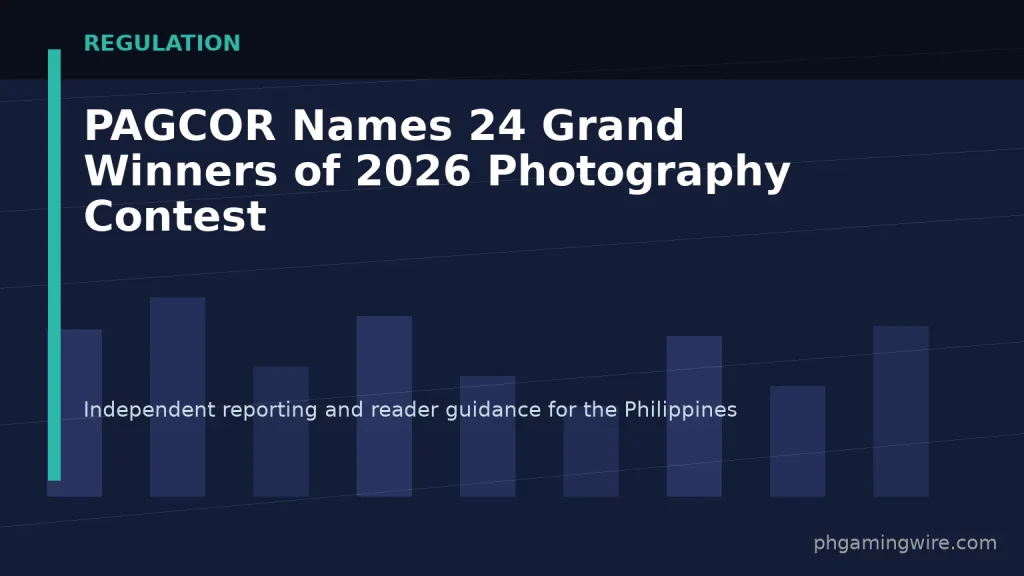 PAGCOR Names 24 Grand Winners of 2026 Photography Contest — PH Gaming Wire editorial graphic