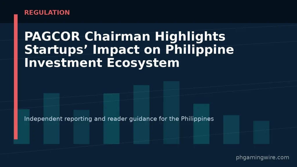 PAGCOR Chairman Highlights Startups’ Impact on Philippine Investment Ecosystem — PH Gaming Wire editorial graphic