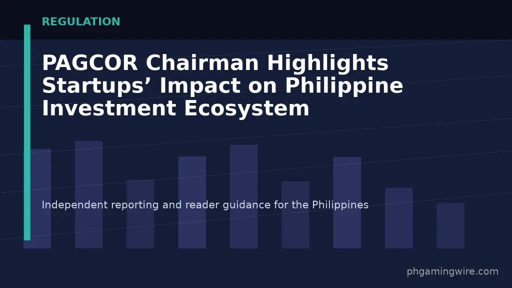 PAGCOR Chairman Highlights Startups’ Impact on Philippine Investment Ecosystem — PH Gaming Wire editorial graphic